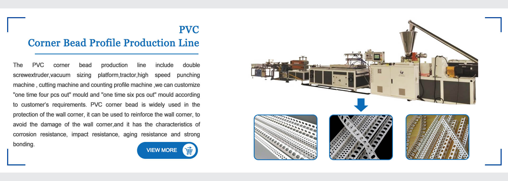 PVC Corner Bead Profile Machine