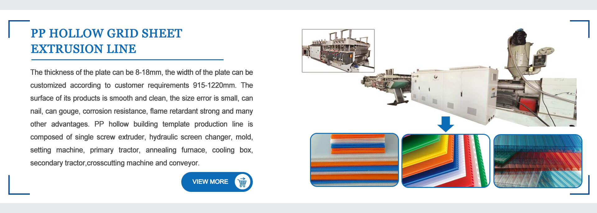 PP Hollow Grid Sheet Extrusion Machine